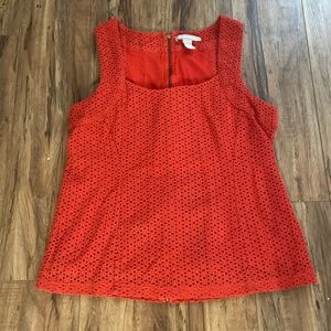 Banana Republic Eyelet Tank Sz 4